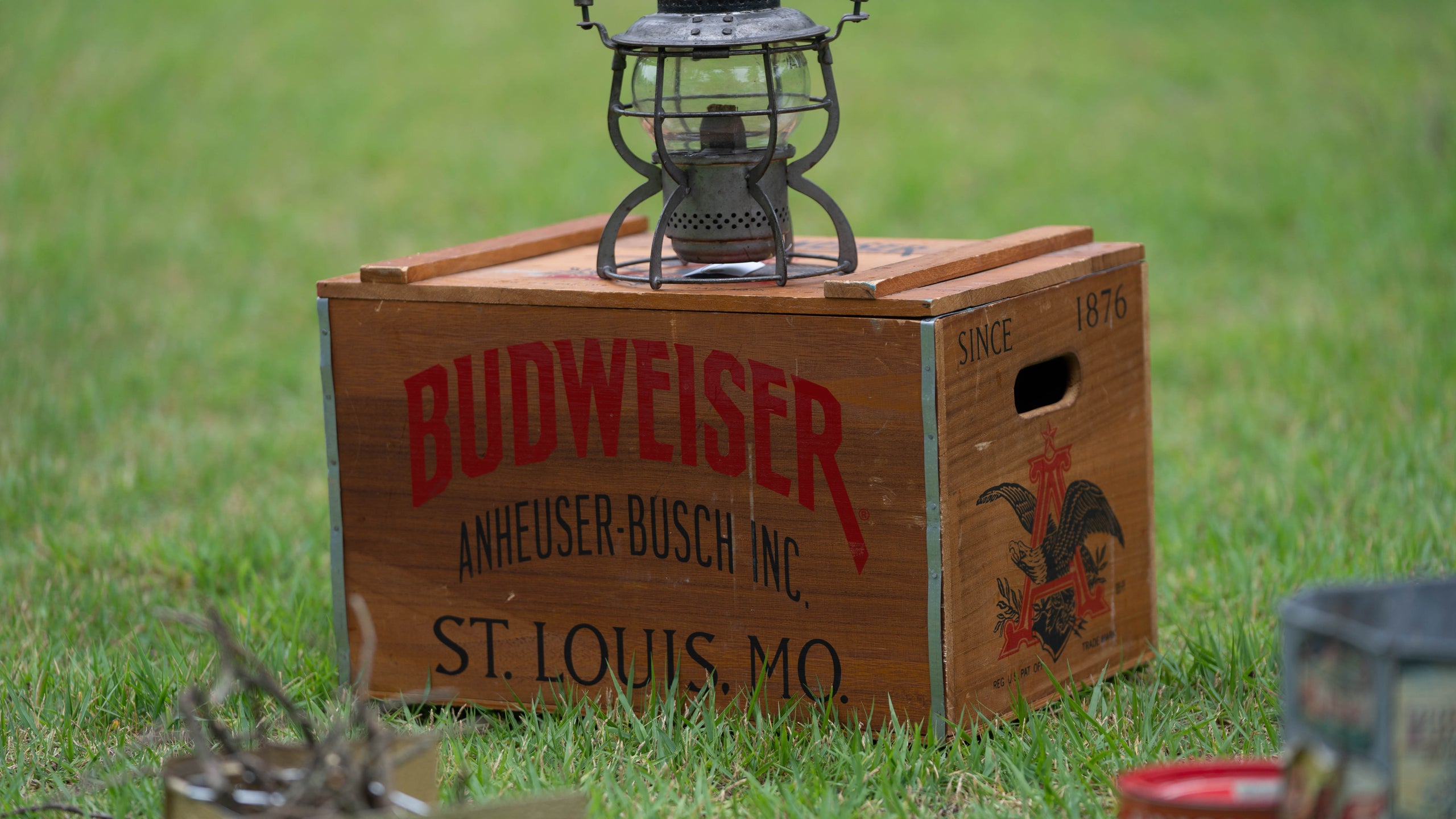 Vintage Wooden box Budweiser w/top/ビンテージ 木箱 バドワイザー 蓋